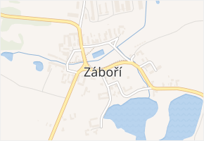 Záboří v obci Záboří - mapa části obce