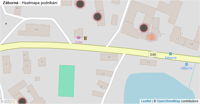 Záborná - mapa podnikání