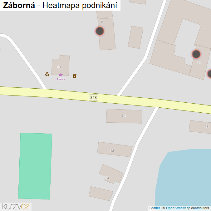 Mapa Záborná - Firmy v obci.