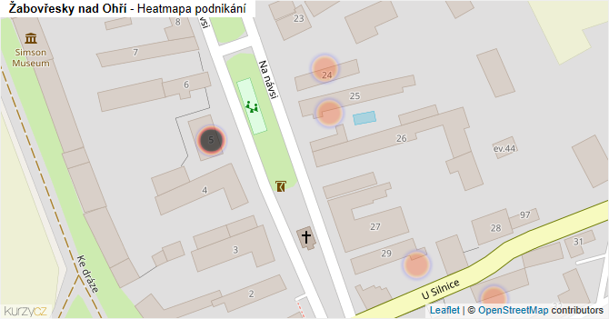 Žabovřesky nad Ohří - mapa podnikání