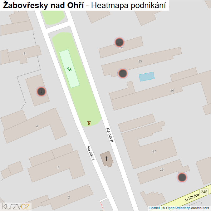 Mapa Žabovřesky nad Ohří - Firmy v obci.