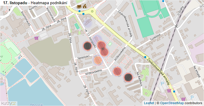 17. listopadu - mapa podnikání