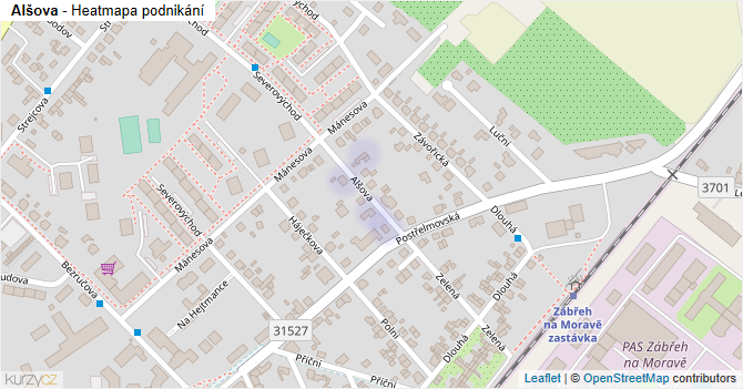 Alšova - mapa podnikání