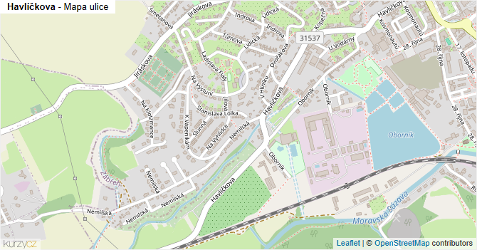 Havlíčkova - mapa ulice
