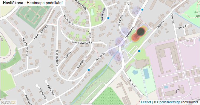 Havlíčkova - mapa podnikání