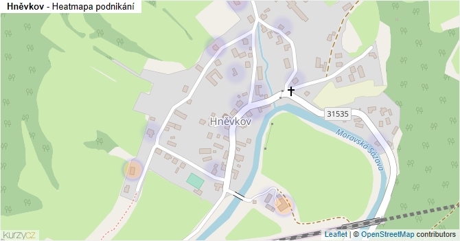 Hněvkov - mapa podnikání