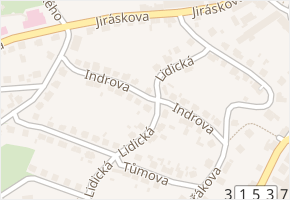 Indrova v obci Zábřeh - mapa ulice