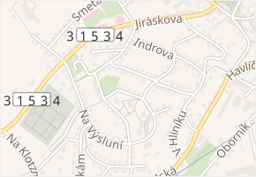 Jana Welzla v obci Zábřeh - mapa ulice