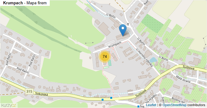 Krumpach - mapa firem