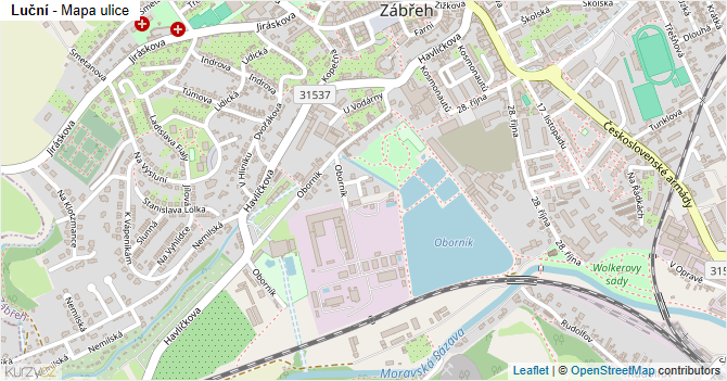 Luční - mapa ulice