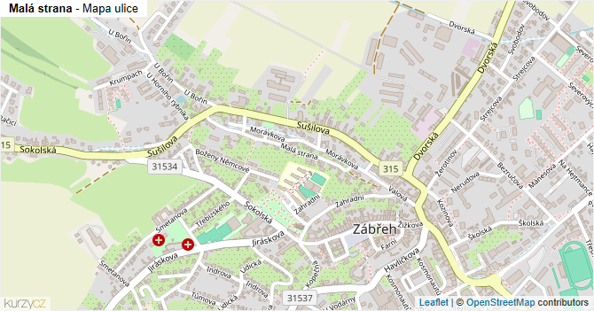 Malá strana - mapa ulice