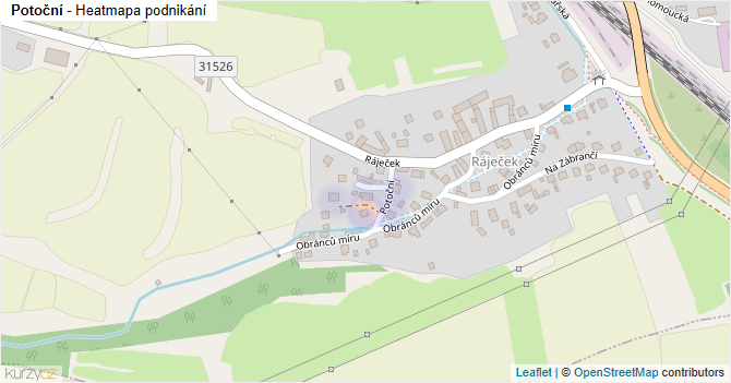 Potoční - mapa podnikání