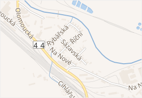 Sázavská v obci Zábřeh - mapa ulice