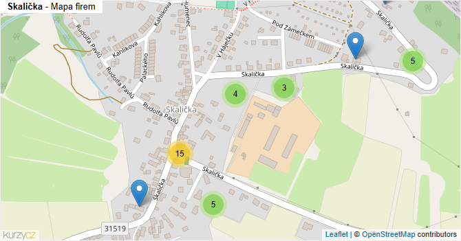 Skalička - mapa firem