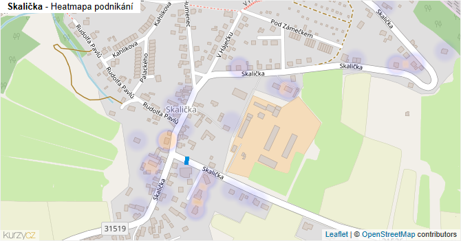 Skalička - mapa podnikání