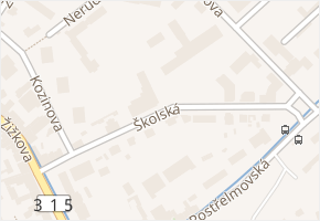 Školská v obci Zábřeh - mapa ulice