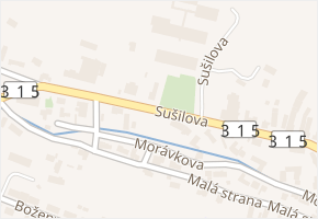Sušilova v obci Zábřeh - mapa ulice
