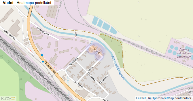 Vodní - mapa podnikání