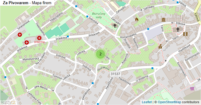 Za Pivovarem - mapa firem