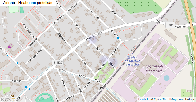 Zelená - mapa podnikání