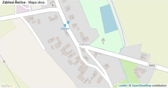 Zábřezí-Řečice - mapa obce