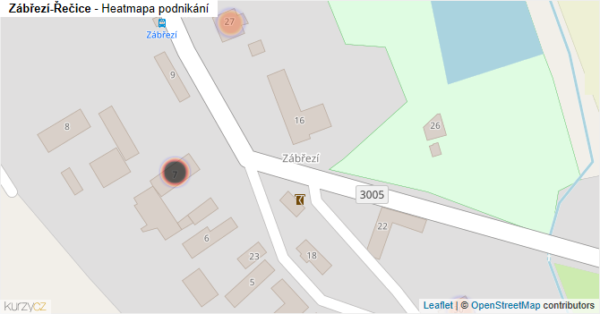 Zábřezí-Řečice - mapa podnikání