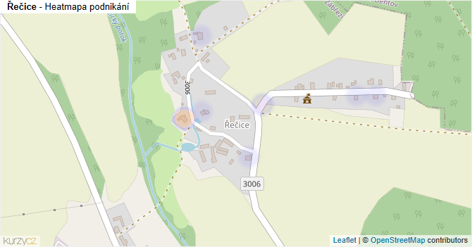 Řečice - mapa podnikání