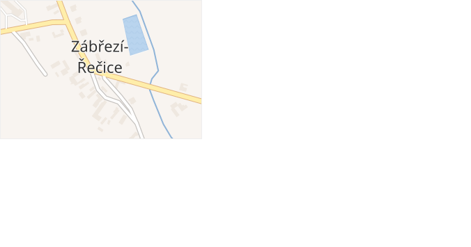 Zábřezí v obci Zábřezí-Řečice - mapa části obce