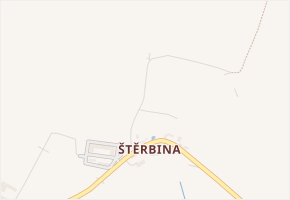 Štěrbina v obci Zabrušany - mapa části obce