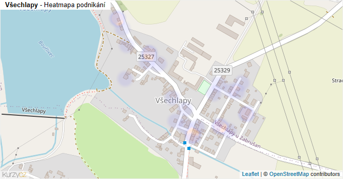 Všechlapy - mapa podnikání