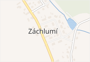 Záchlumí v obci Záchlumí - mapa části obce