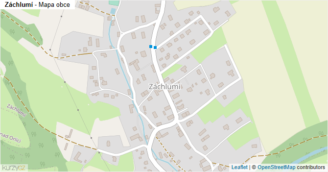 Záchlumí - mapa obce