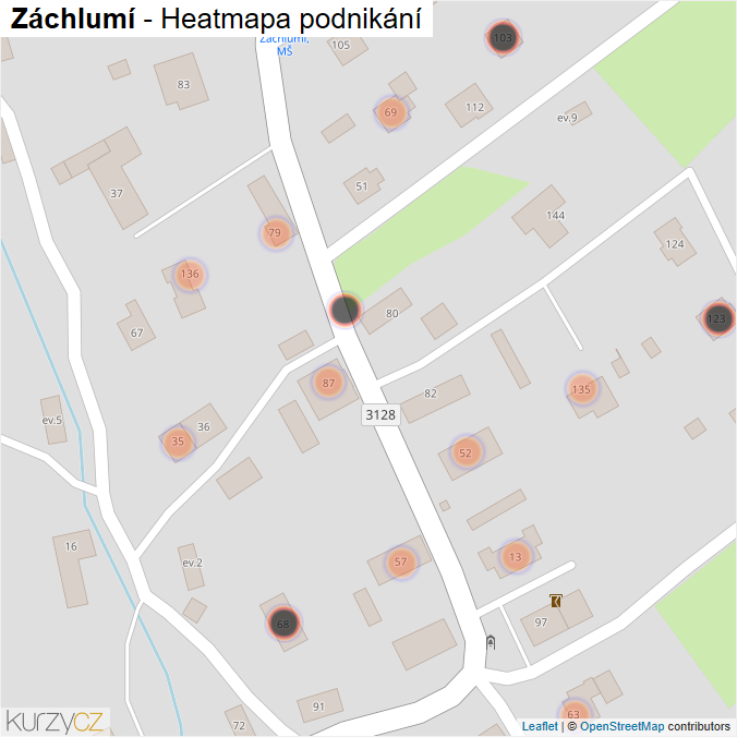 Mapa Záchlumí - Firmy v obci.