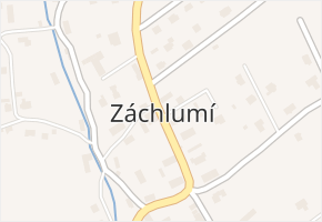 Záchlumí v obci Záchlumí - mapa části obce