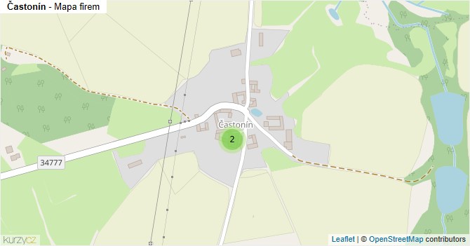 Častonín - mapa firem