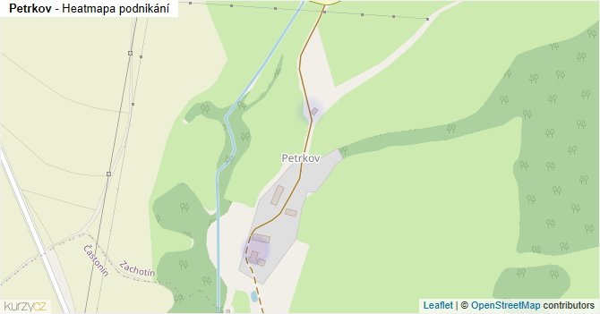 Petrkov - mapa podnikání