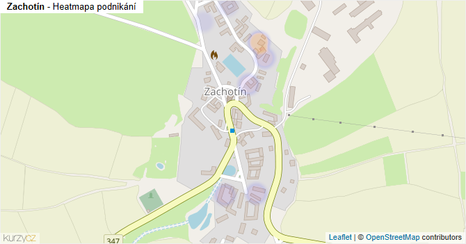 Zachotín - mapa podnikání