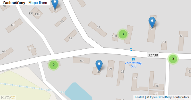 Zachrašťany - mapa firem