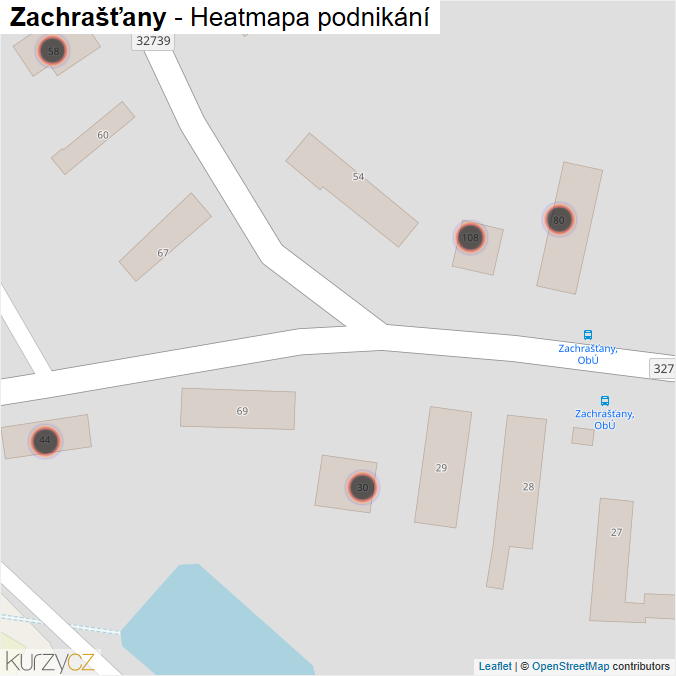 Mapa Zachrašťany - Firmy v obci.
