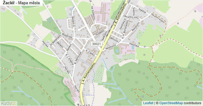 Žacléř - mapa města