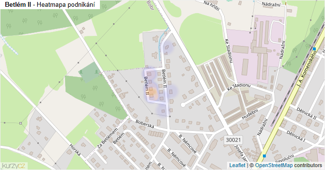 Betlém II - mapa podnikání