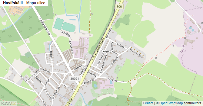 Havířská II - mapa ulice