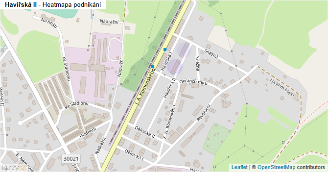 Havířská II - mapa podnikání