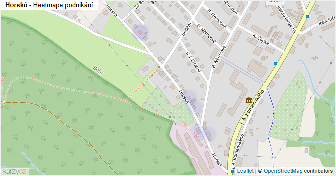 Horská - mapa podnikání
