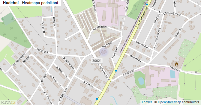 Hudební - mapa podnikání