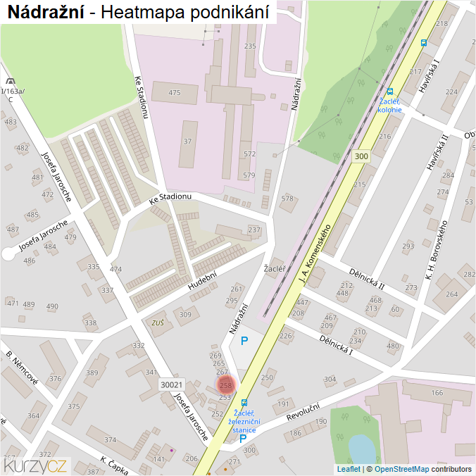 Mapa Nádražní - Firmy v ulici.