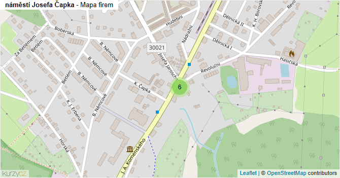 náměstí Josefa Čapka - mapa firem