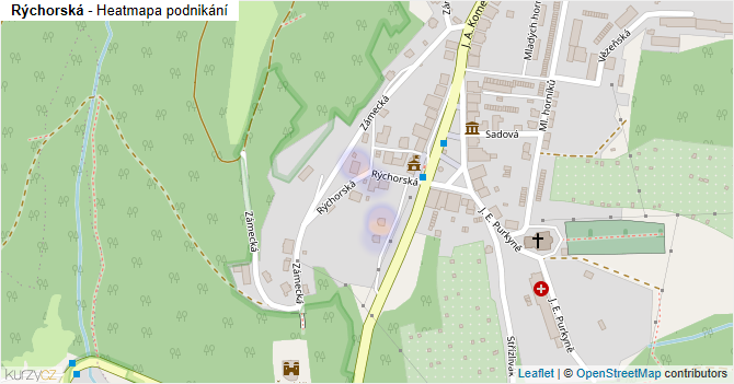 Rýchorská - mapa podnikání