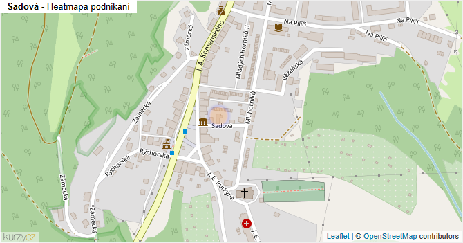 Sadová - mapa podnikání