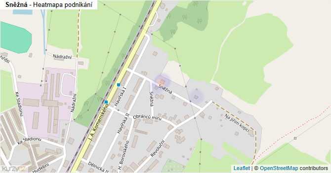Sněžná - mapa podnikání